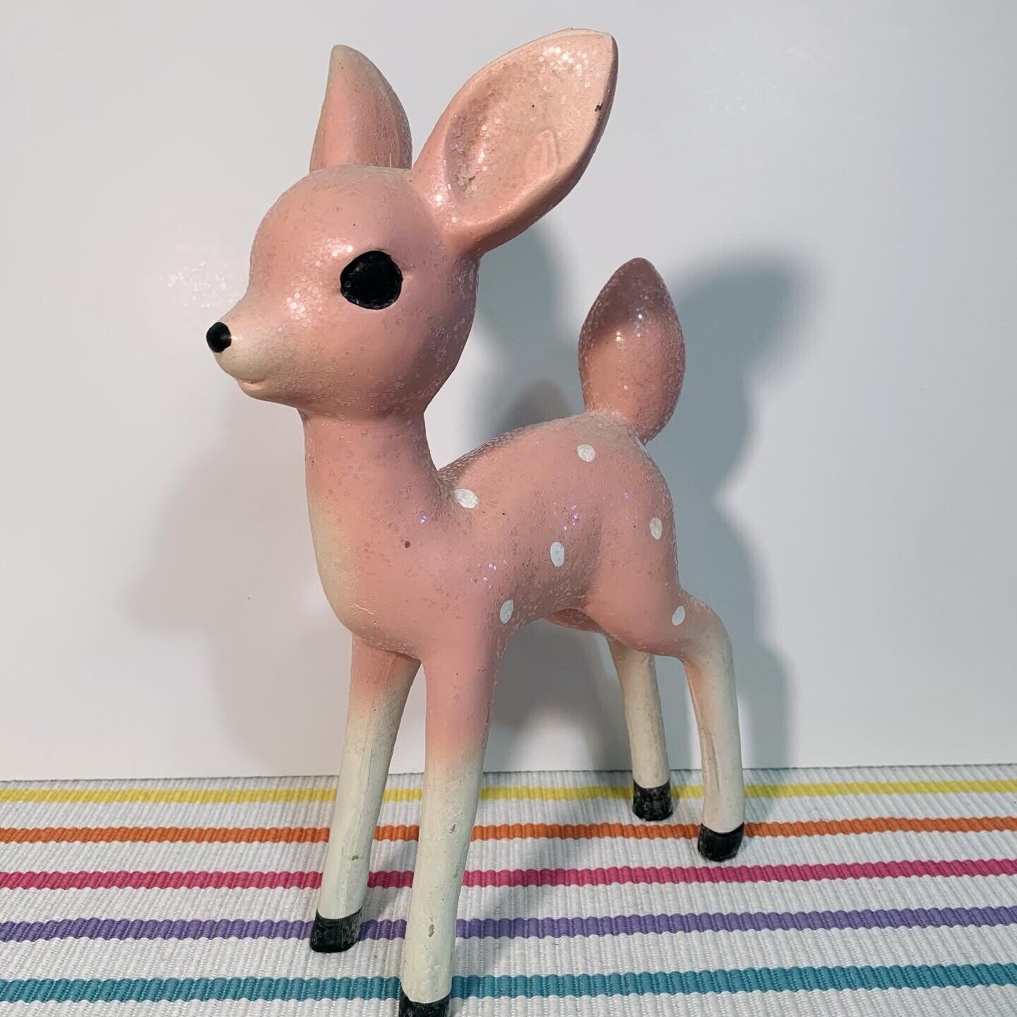 Vintage Inspired Pink Deer