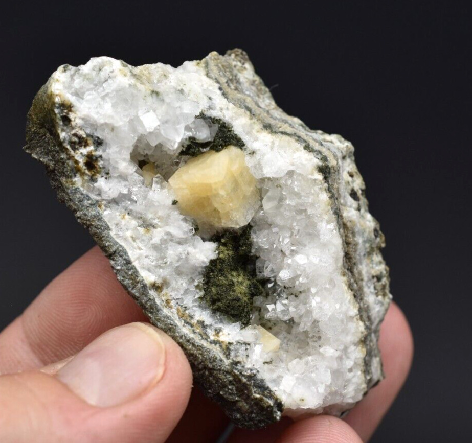 Chabazite with Calcite - Upper New Street Quarry, Paterson, New Jersey