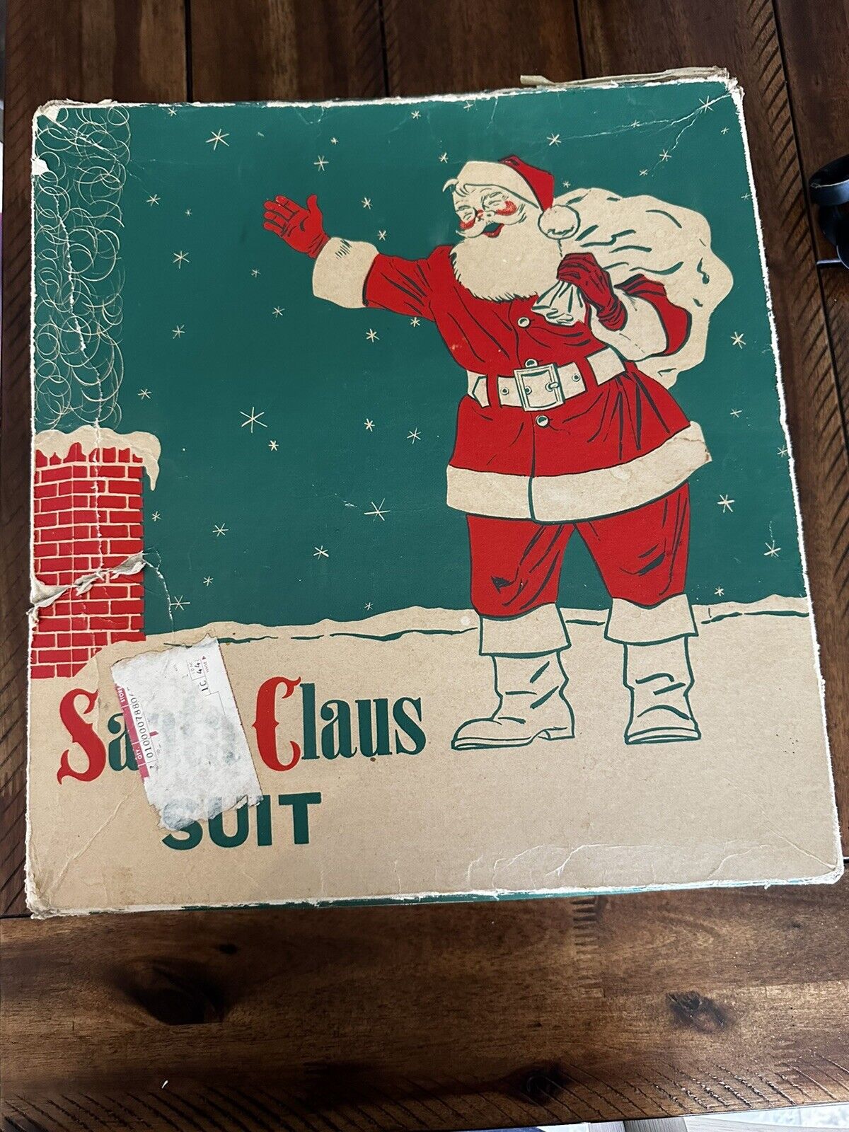 Vintage 1930s Santa Suit Size Large With Box