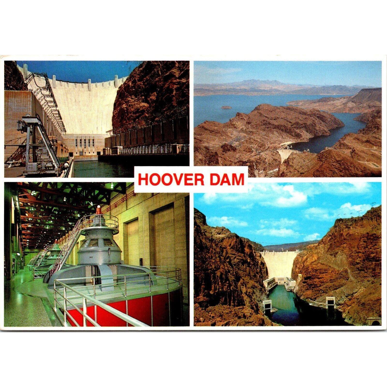 Postcard Arizona Hover Dam On Colorado River Arizona Nevada Border, Black Canyon