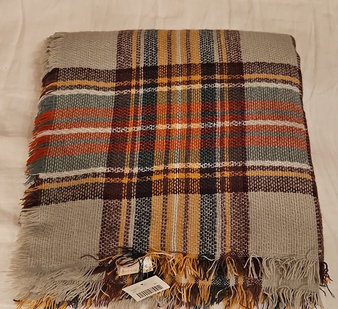 NEW Altar\'d State Plaid Throw Blanket Scarf Wrap Bed Sofa Woven 52\