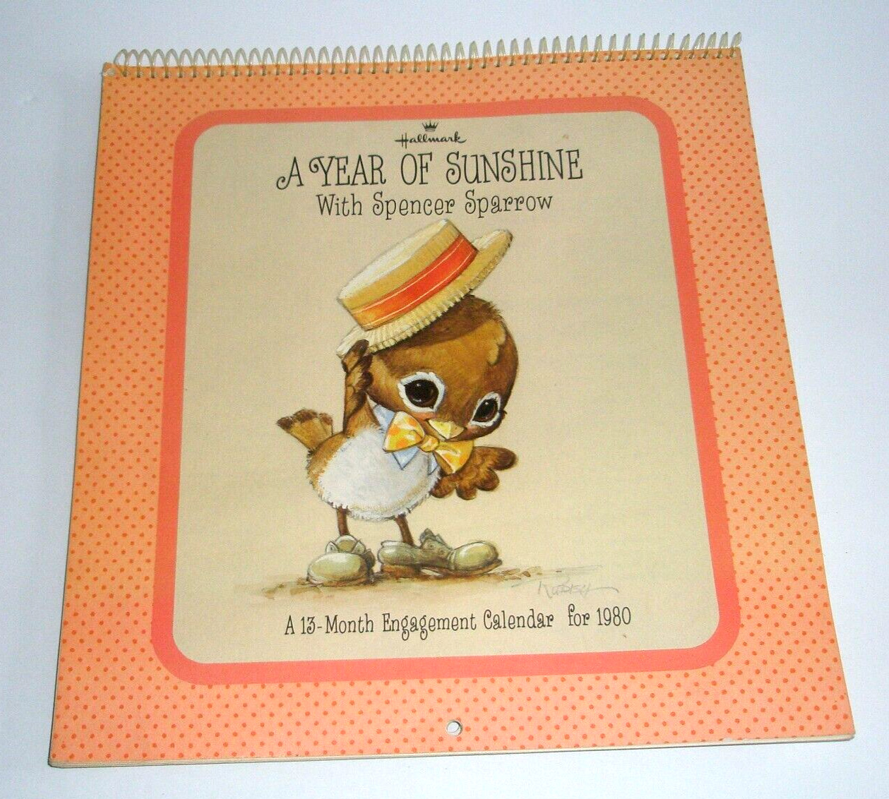 Calendar Hallmark A Year of Sunshine Spencer Sparrow 1980 Vintage Rare Unused