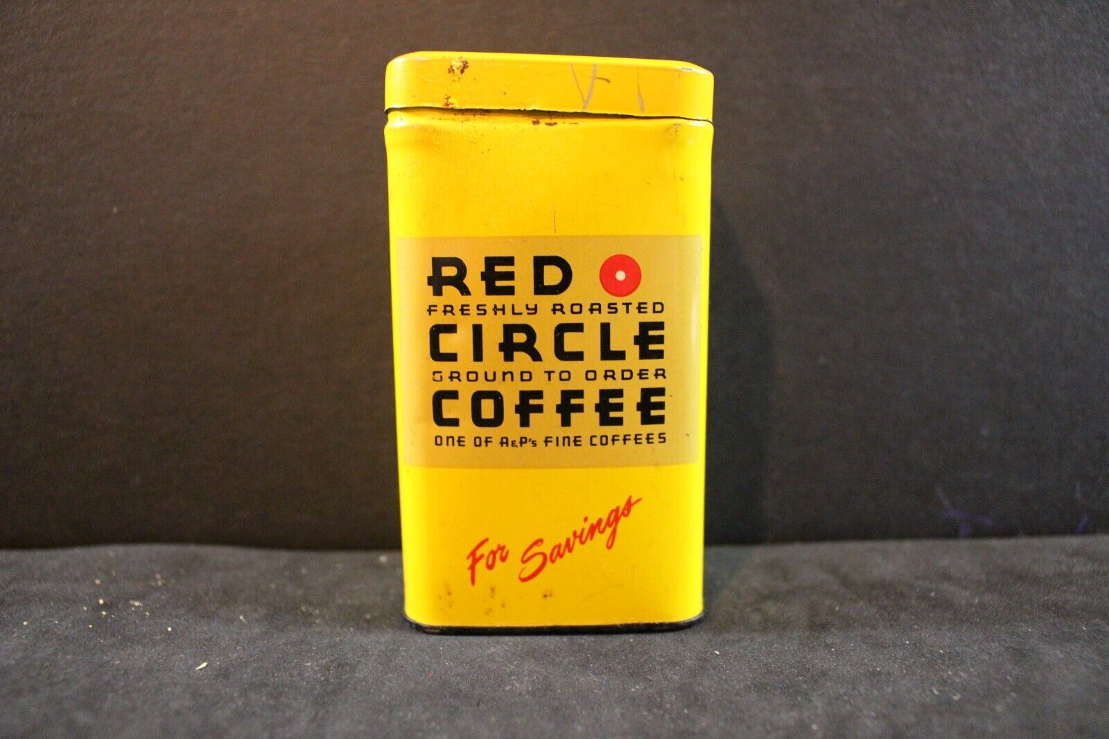 Vintage - Red Circle Coffee Bank - Promo Tin Bank