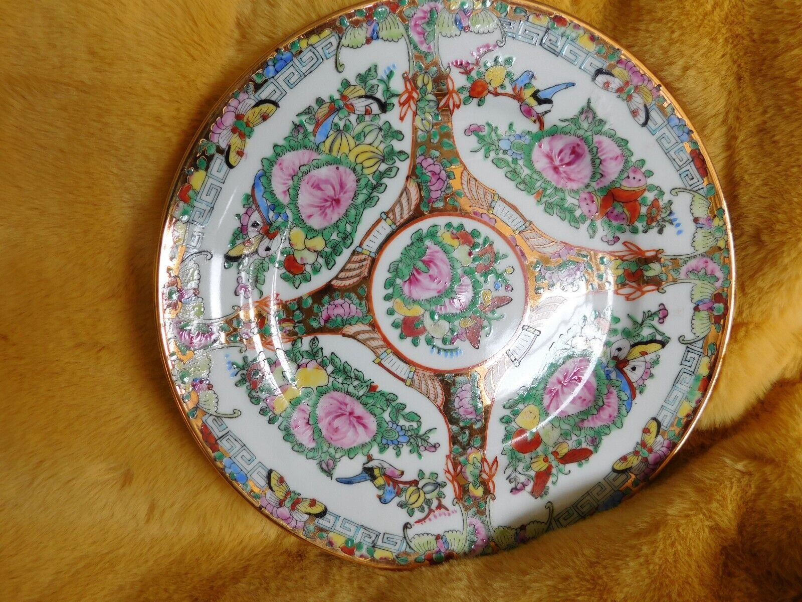 Vintage Macau Rose Medallion 1980s  Collector Decorative Chinese Dinner Plate 9\