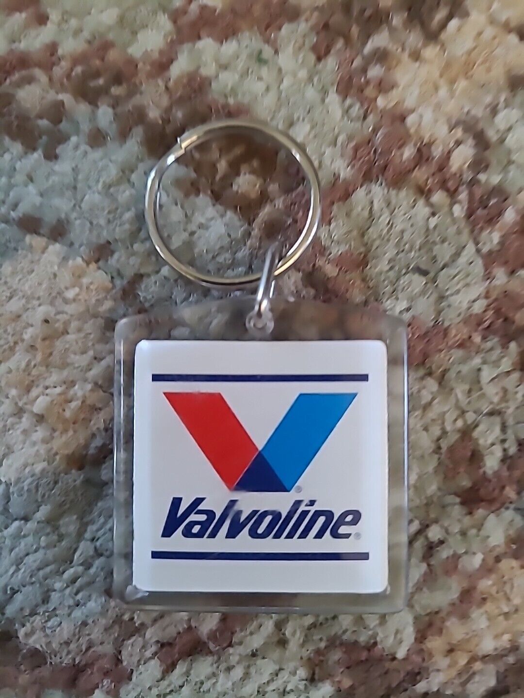 Vintage Valvoline Automotive Keychain Zerex Key Chain Ring