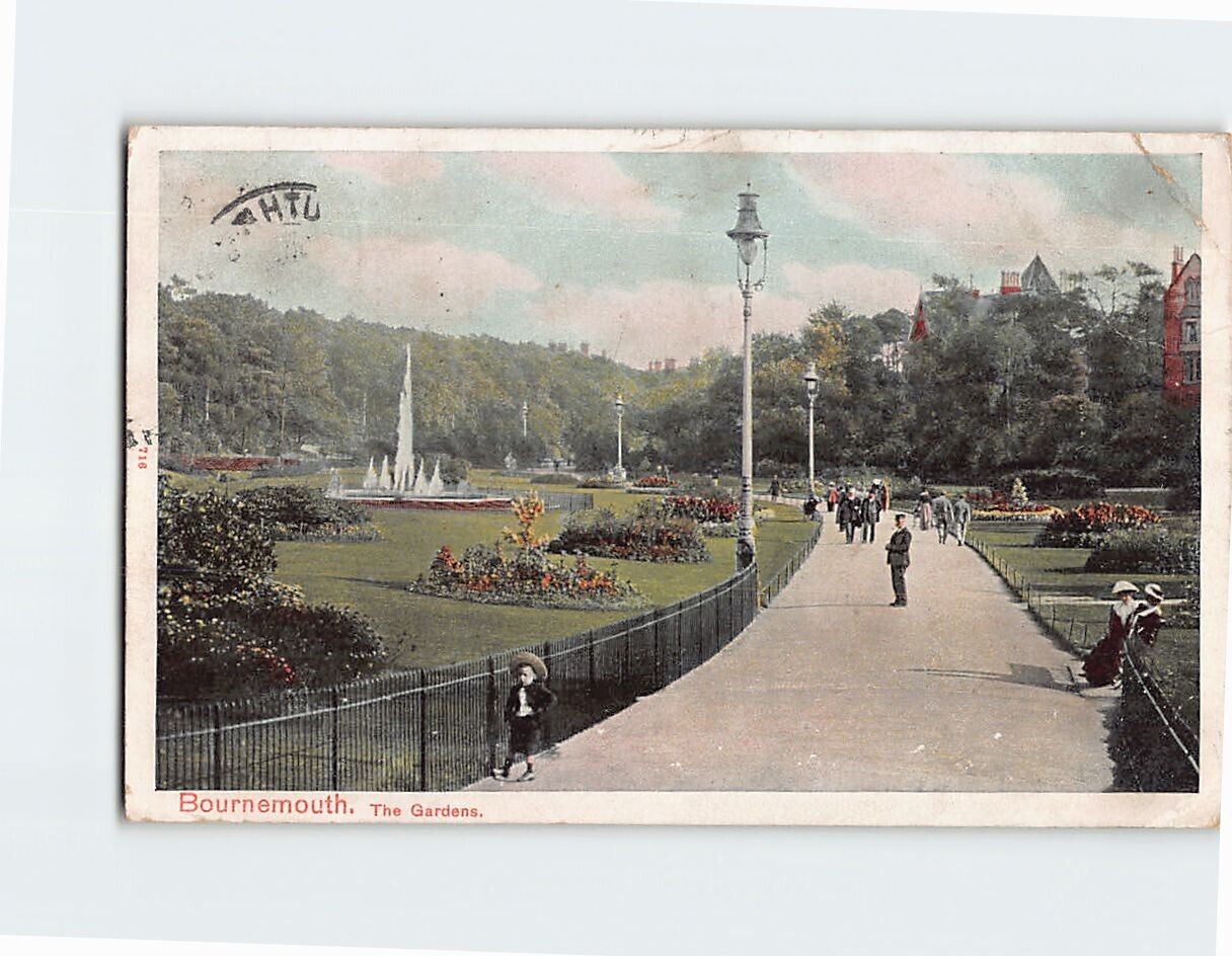Postcard The Gardens Bournemouth England