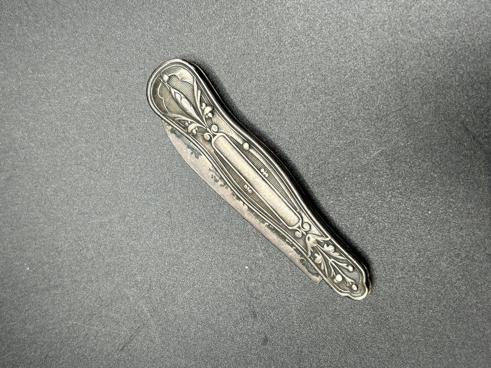 Antique Art Deck Gorham Sterling Silver Folding Pocket Fruit Knife W/ Hook 24g