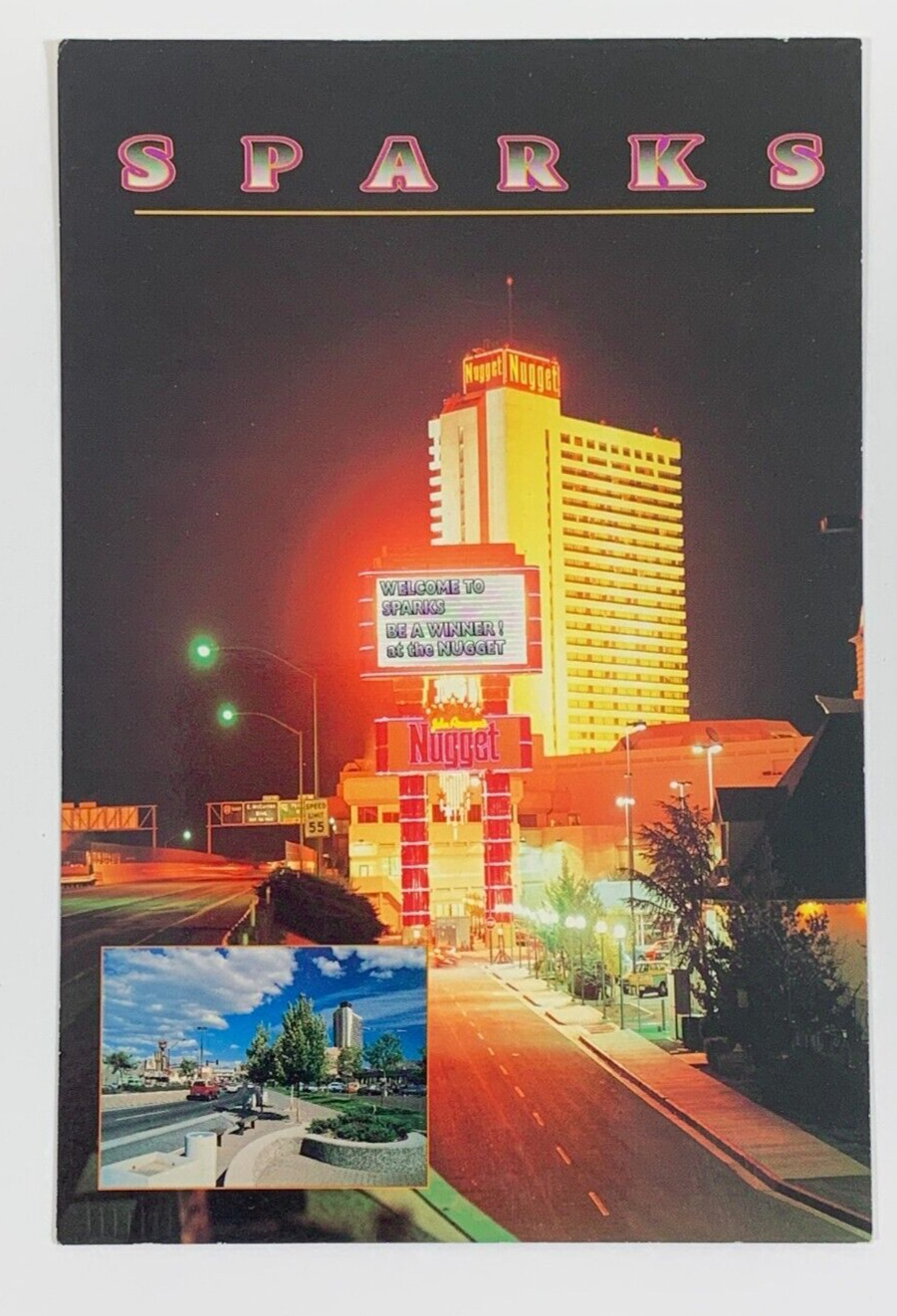 John Ascuaga's Famous Nugget Hotel Casino Sparks Nevada Postcard 1995 Vintage