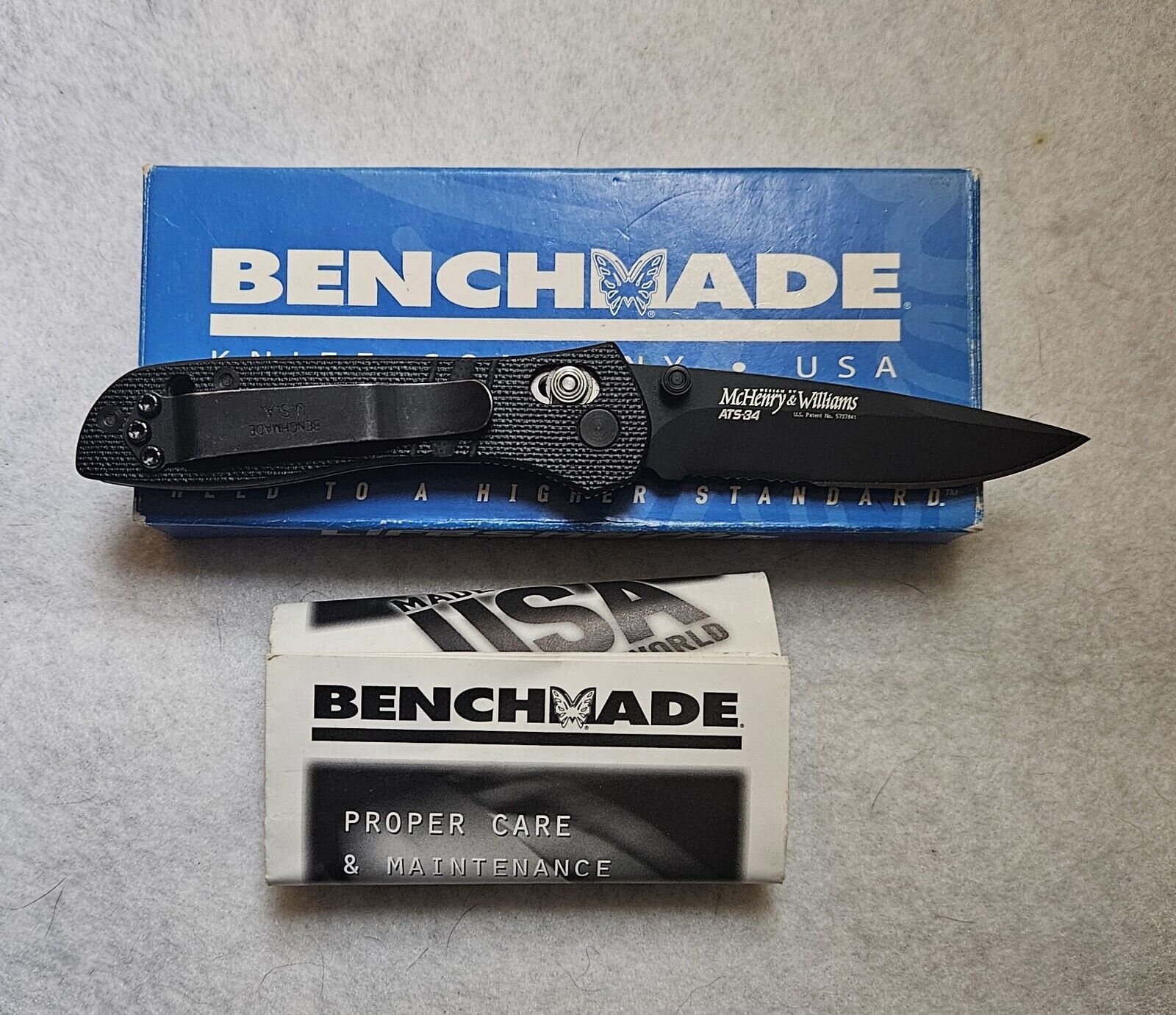 Benchmade Vintage McHenry & Williams 705SBT - ATS 34 New In Box w/ Papers