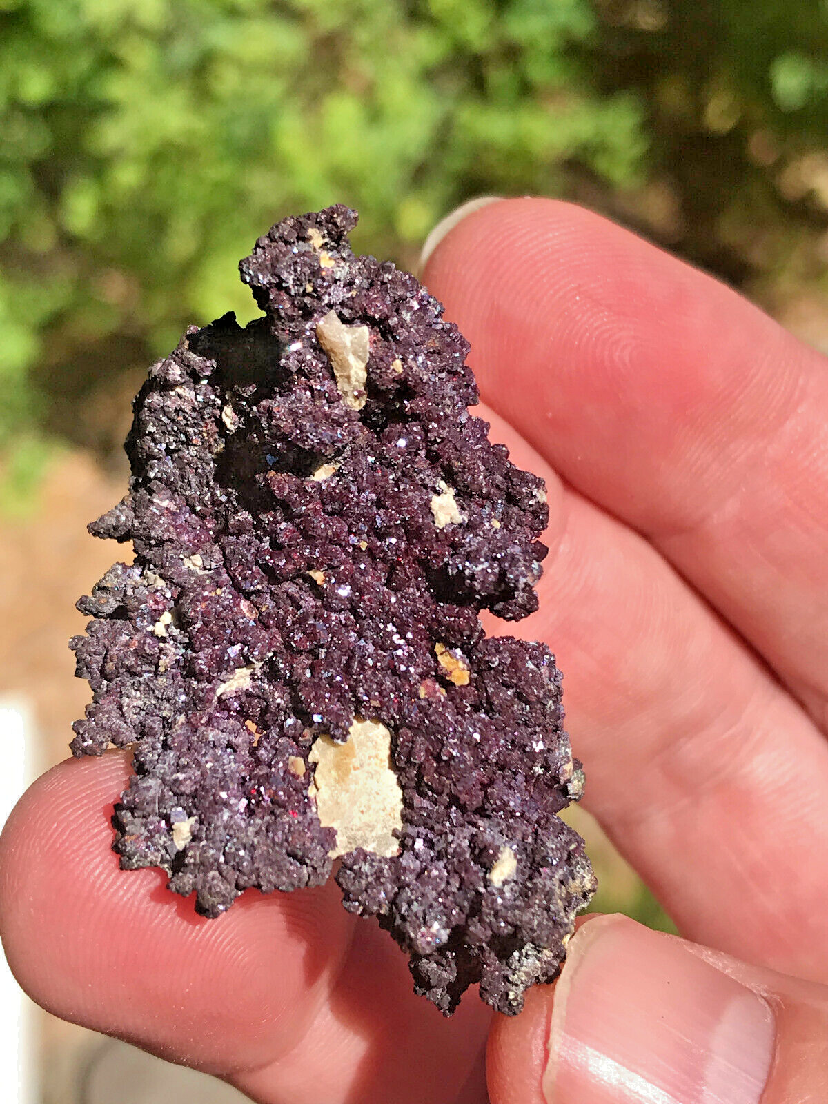 Cuprite crystals on native copper, Bisbee, AZ, USA, from an older collection