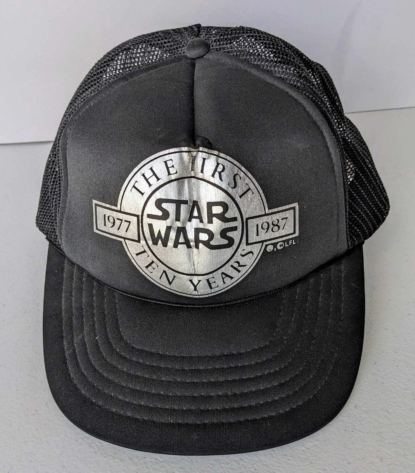 Star Wars First Ten Years (1977 - 1987) Mesh Snapback Trucker Hat VINTAGE 1987