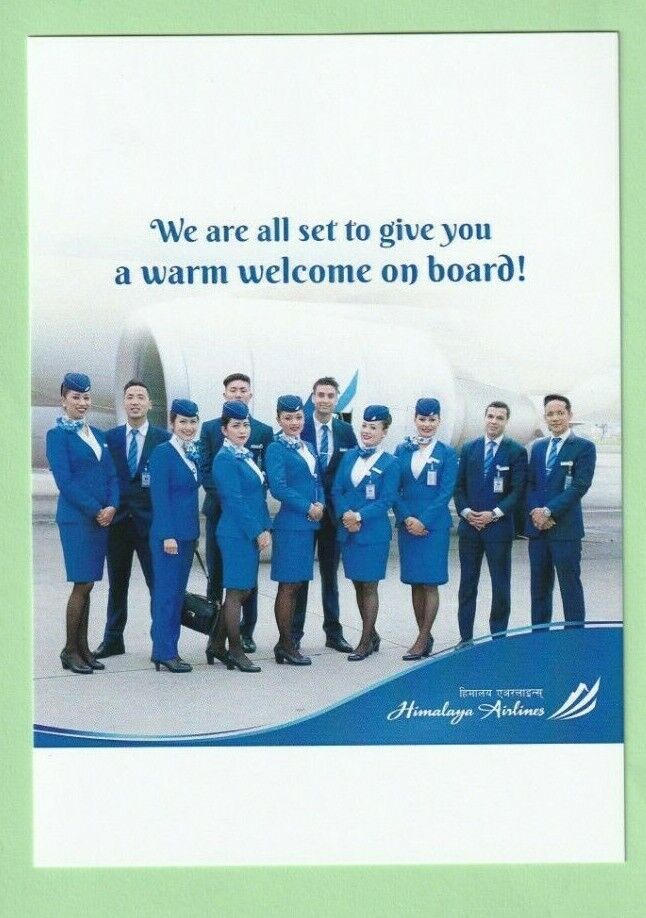 Himalaya Airlines Airbus A320 - Crew Stewardess - postcard