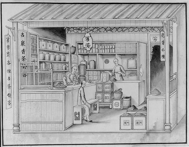 Photo:Interior of Chinese Tea Merchant\'s Ship,c1800,Store