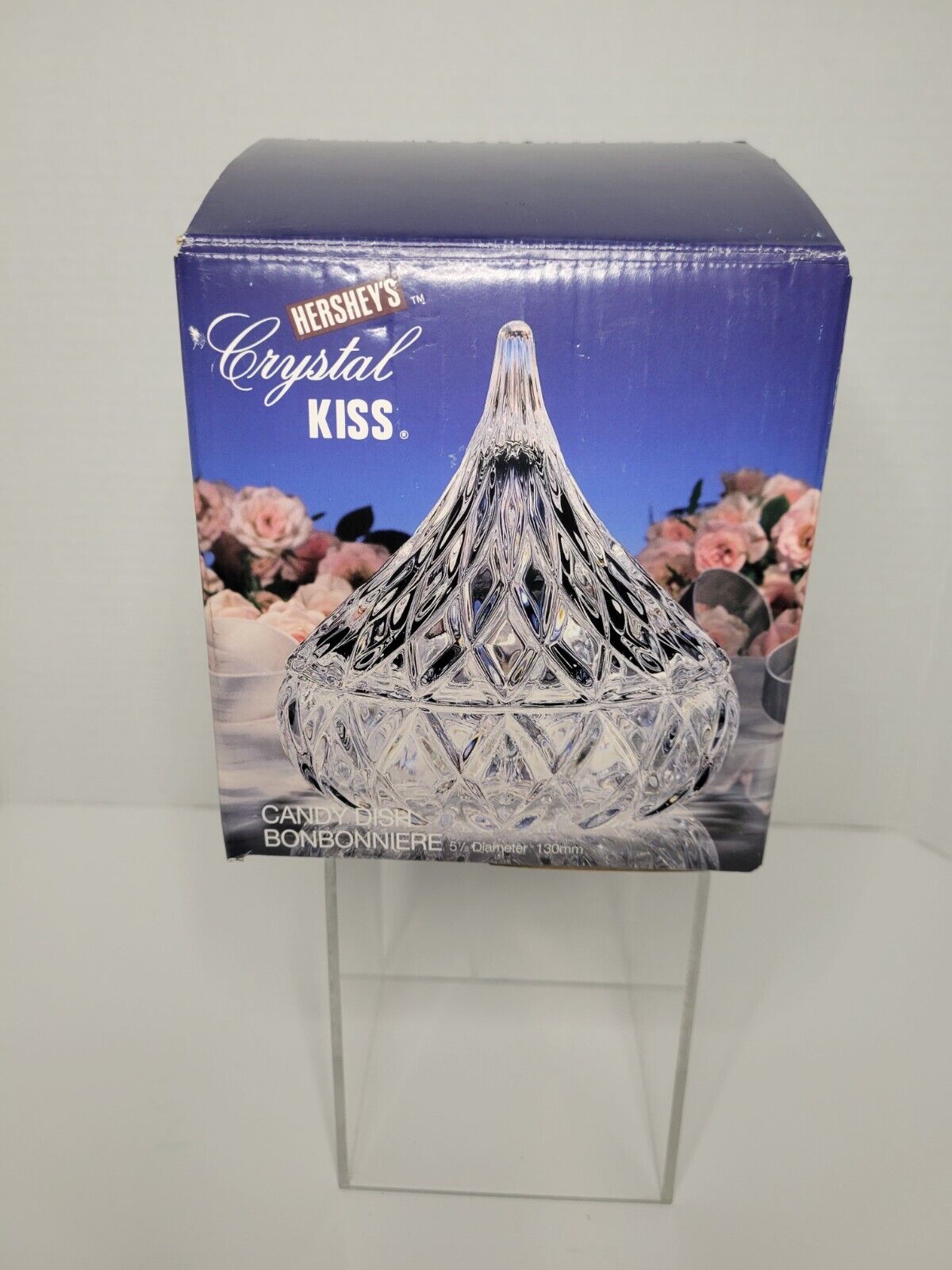 VTG Hershey’s Kiss 1994 Jonal Crystal Cut Glass Candy Dish & Lid, Robinsons May