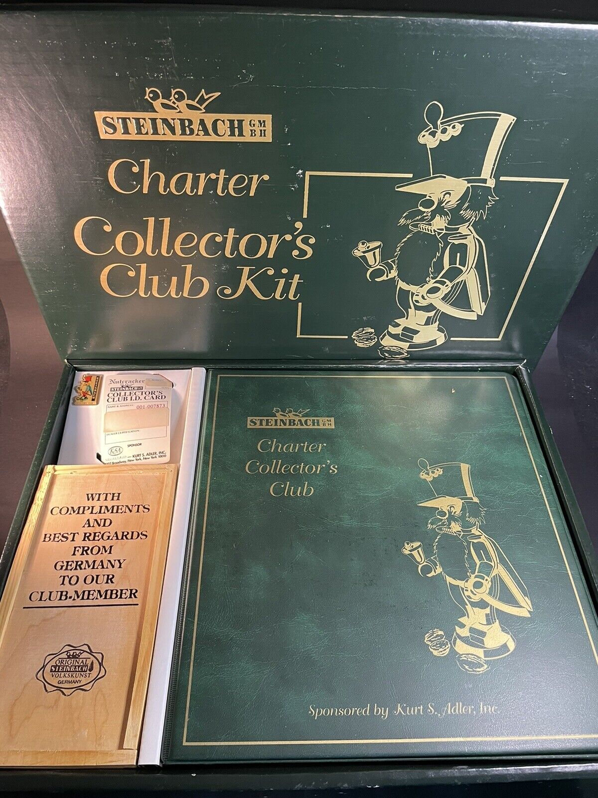 STEINBACH Nutcracker TOWN CRIER Collector's Club Kit Vintage Christmas In Box