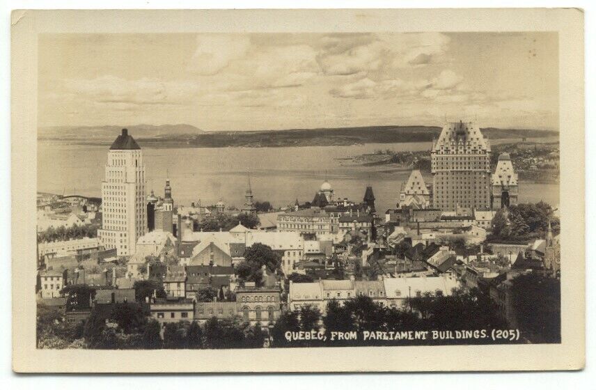Quebec From Parliament Buildings RPPC Postcard Canada