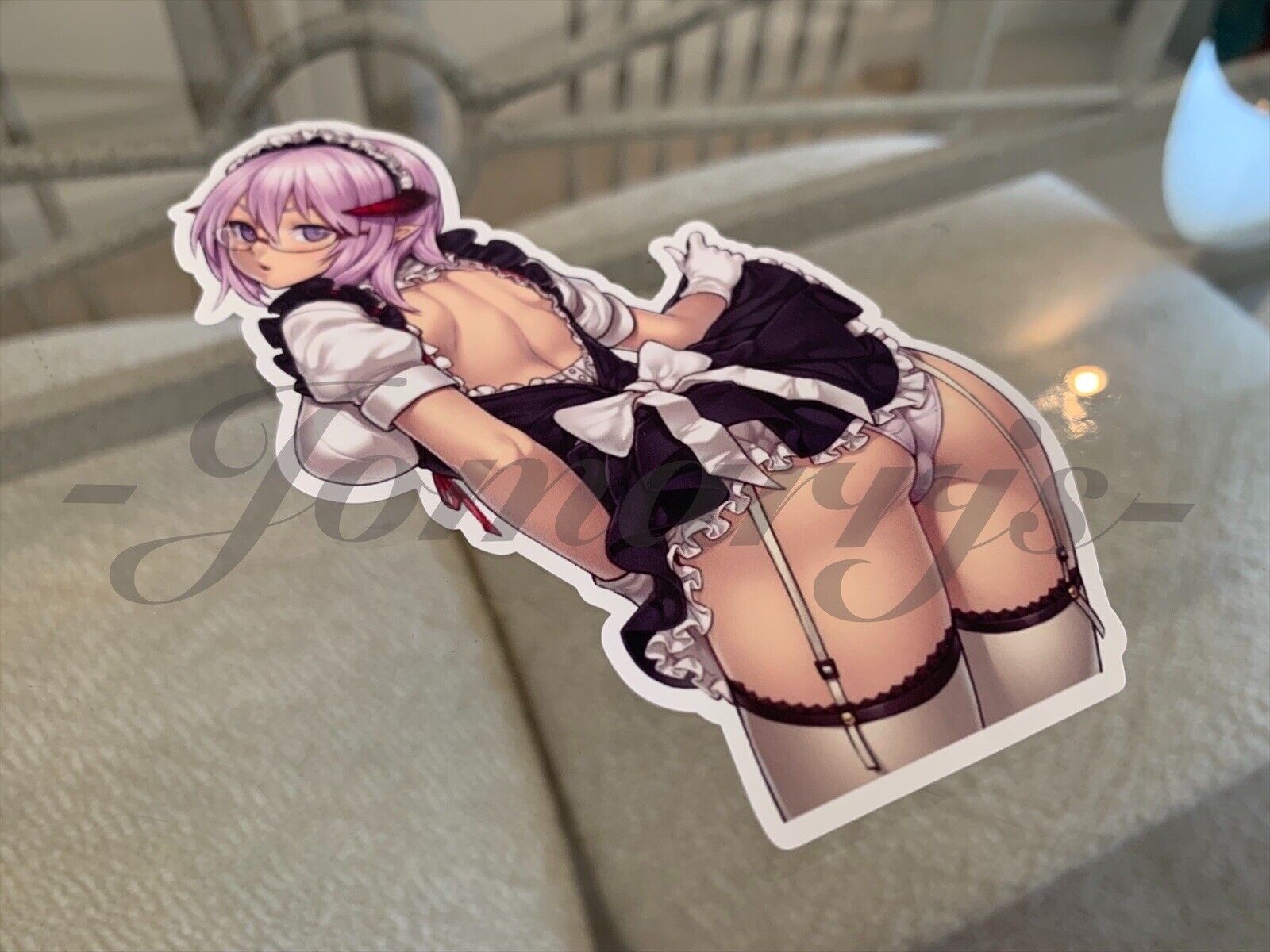 Anime French Maid Girl Sexy Custom Vinyl Sticker Manga