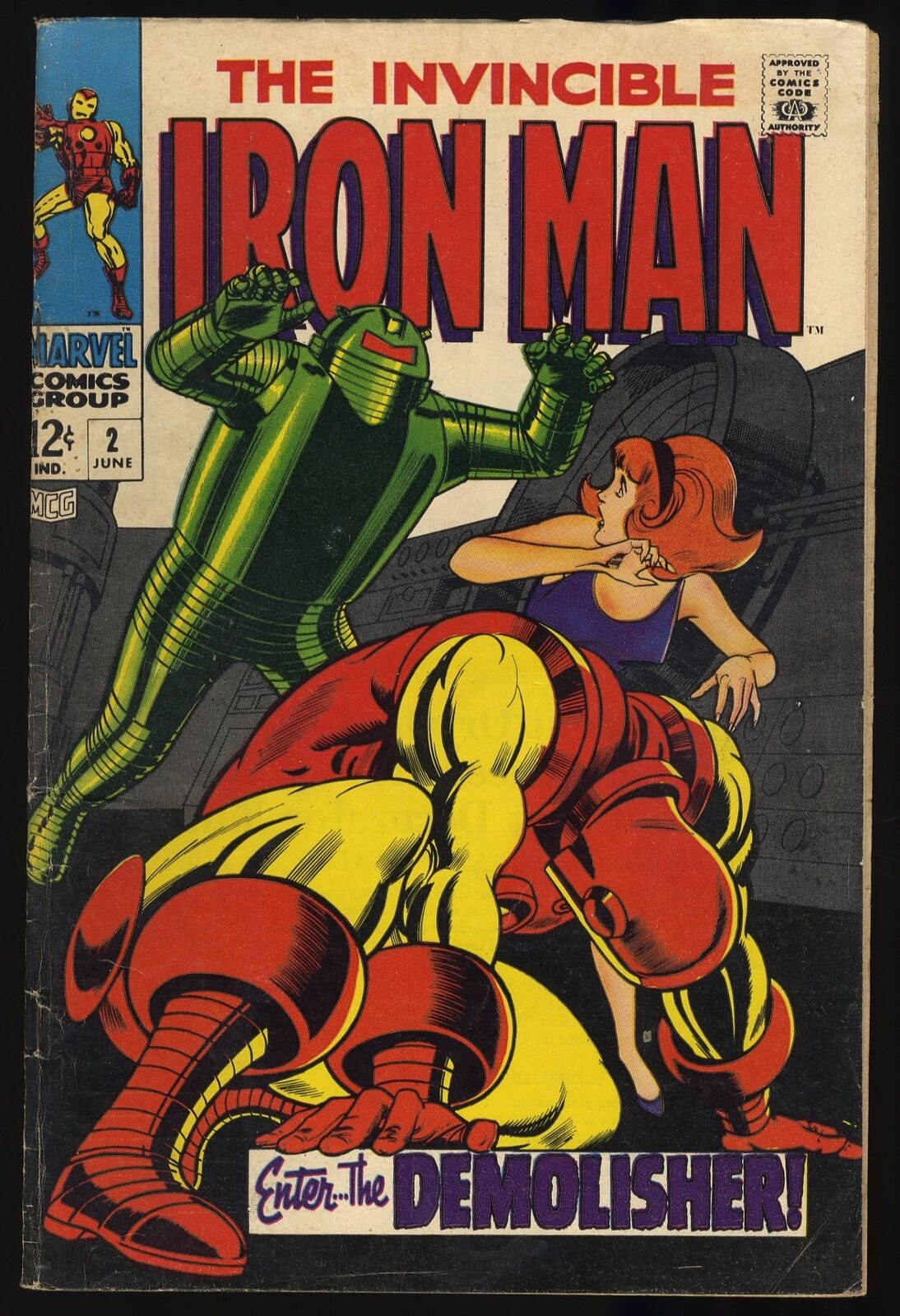 Iron Man #2 VG+ 4.5 1st Appearance Demolisher 1st Janice Cord Marvel 1968