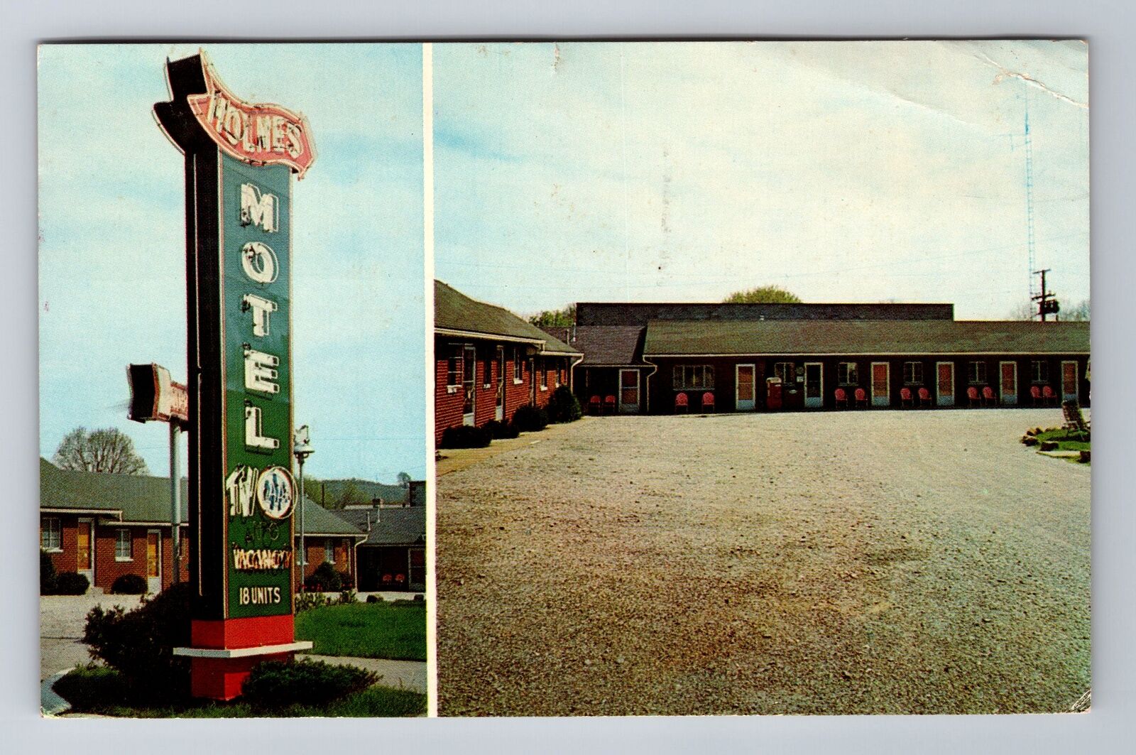 New Concord OH-Ohio, Holmes Motel, Advertising, c1962 Vintage Souvenir Postcard