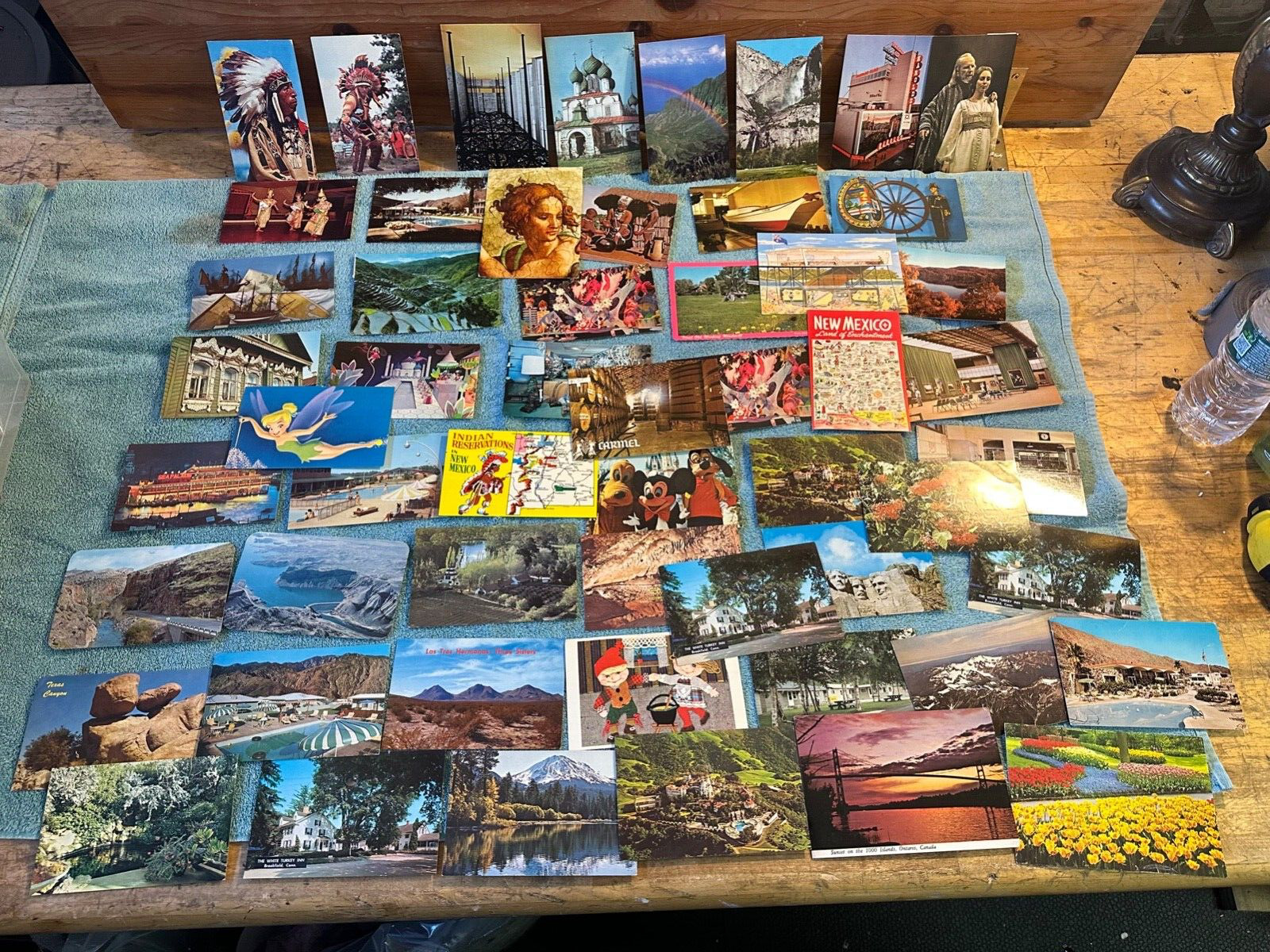 Vtg Mixed Lot of 55 Postcards World Vacation Travel Destinations w Used Stamps