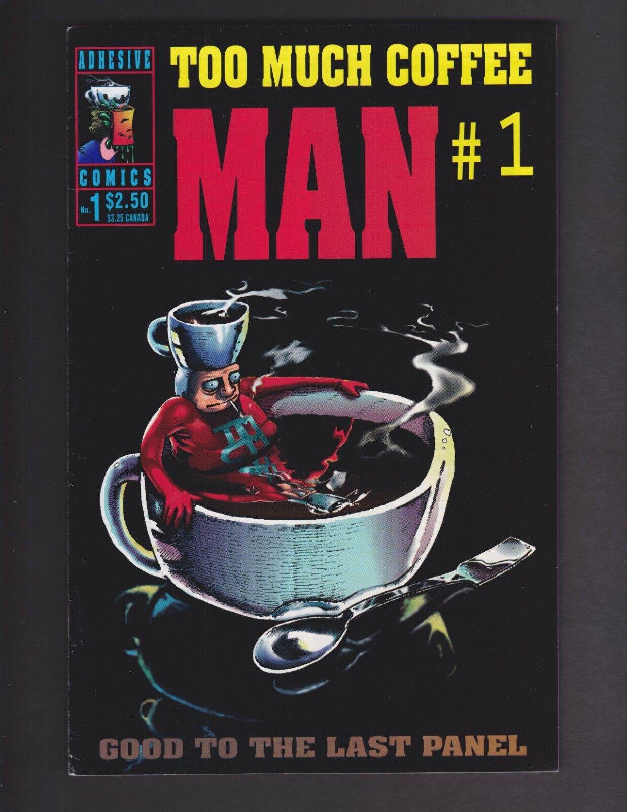 TOO MUCH COFFEE MAN #1 1993 1ST PRINTING SHANNON WHEELER 90s INDIE COMIC ART