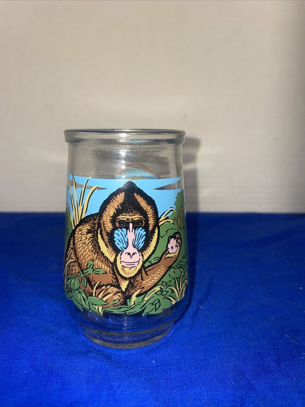 Welch\'s Mandrill Jelly Jar Glass ￼Endangered Species Wildlife Federation  World