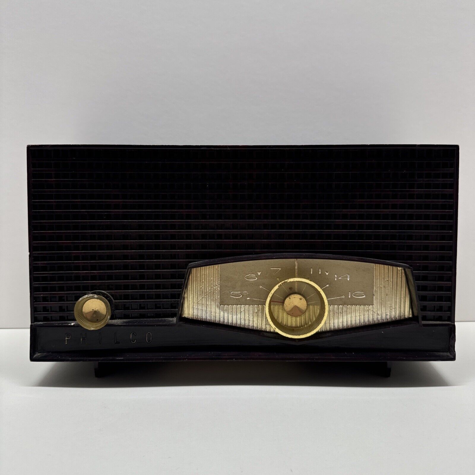 Vintage Philco Marbled Case Mid Century Tube Radio H830-124 - For Parts / Repair