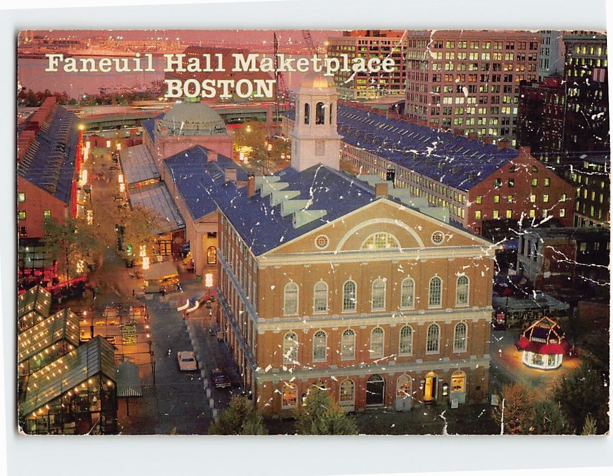 Postcard Faneuil Hall Marketplace, Boston, Massachusetts