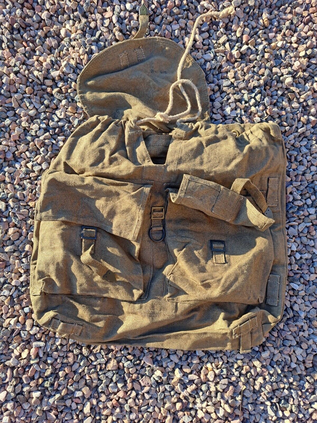 Original Czech Army Vintage Rucksack With Y Straps Suspenders M60 NOS.