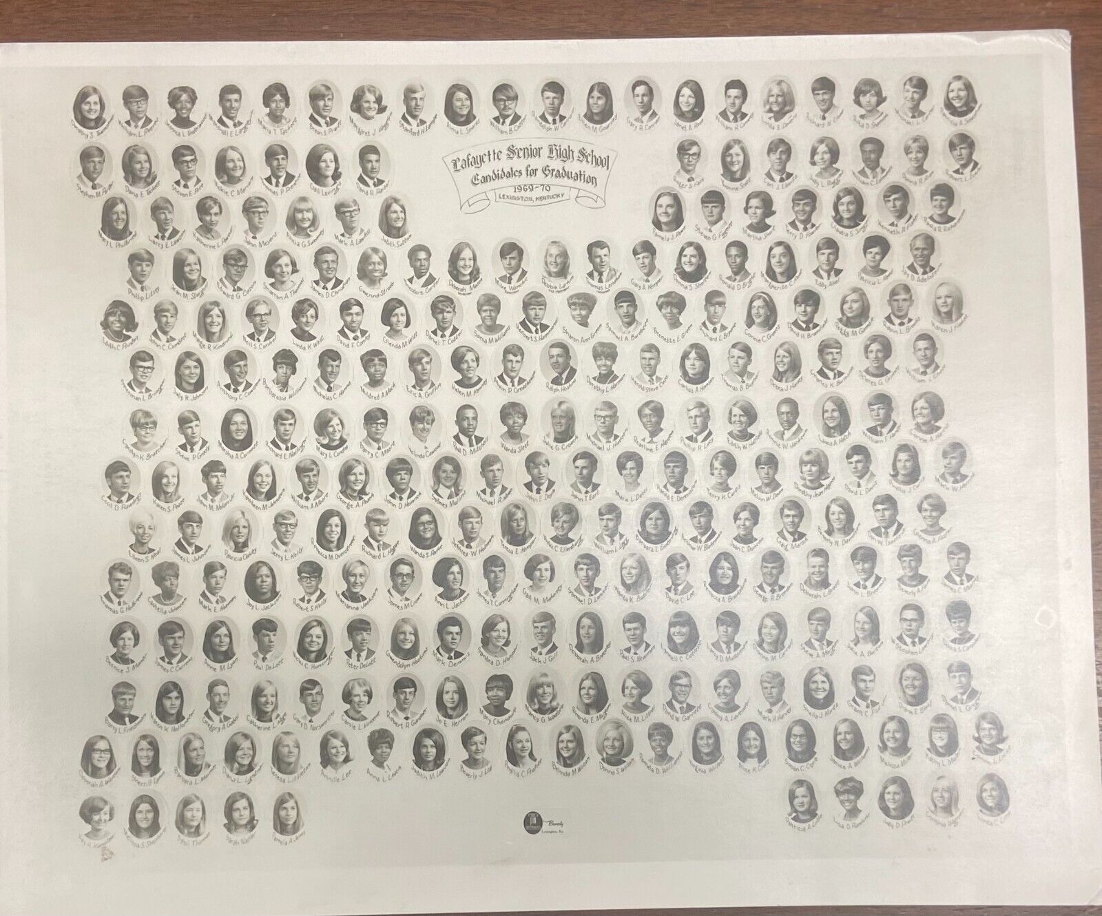 Lafayette Senior High School 1969-70 Class Photo - Lexington, KY (2 Photos)