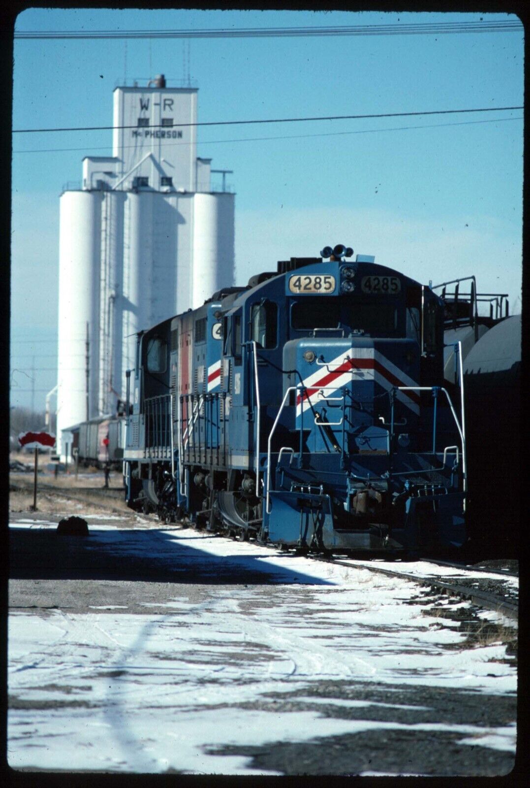 Original Rail Slide - KSW Kansas Southwestern Railway 4285+ McPherson KS 1-27-96