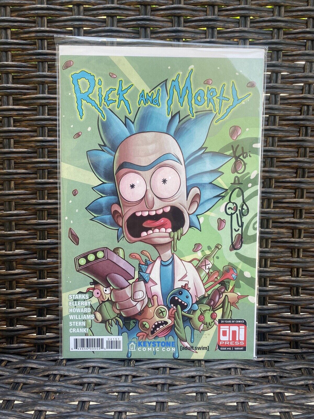 Rick and Morty #41 Keystone comic con signed by Kyle Starks with drawing