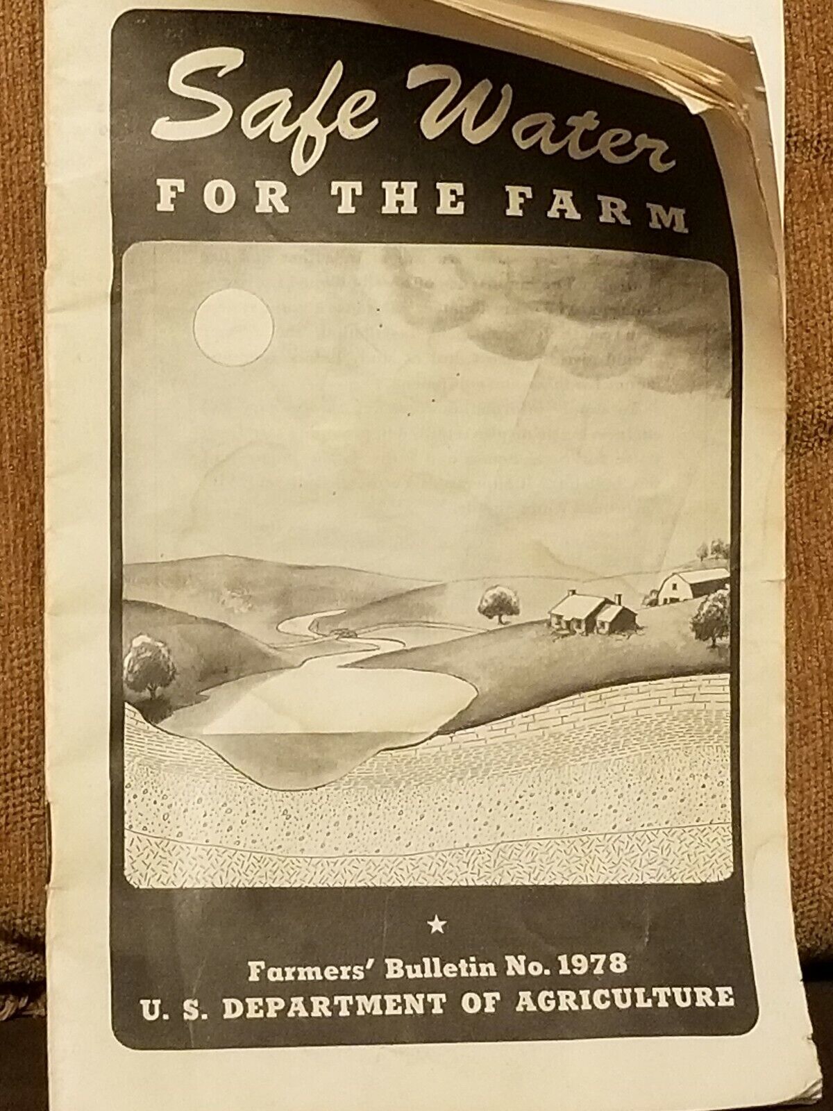 Vintage USDA Farmers Bulletin No 1978 Safe Water For The Farm 1948 Collectible