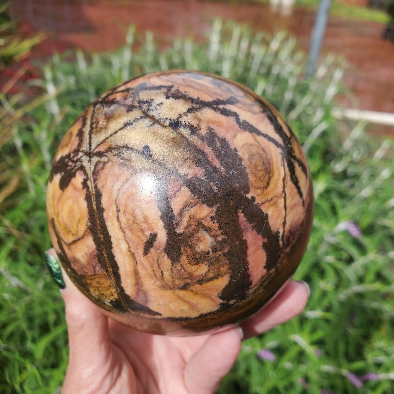 Large Outback Australian Jasper Crystal Sphere | 1140 grams | 2lbs 8oz  | 93mm