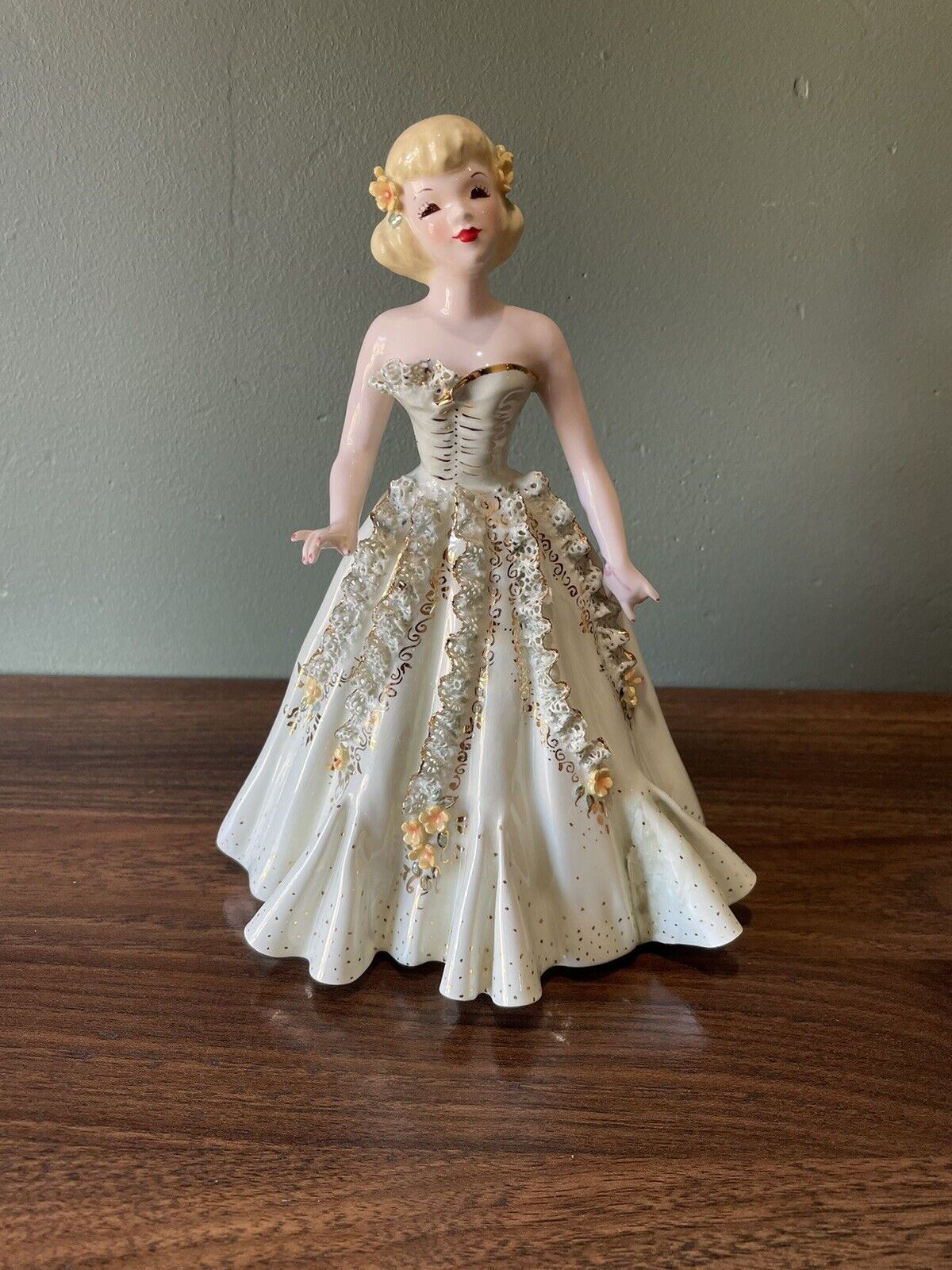 Florence Ceramics Pasadena Judy Figurine Promo Dress 9”