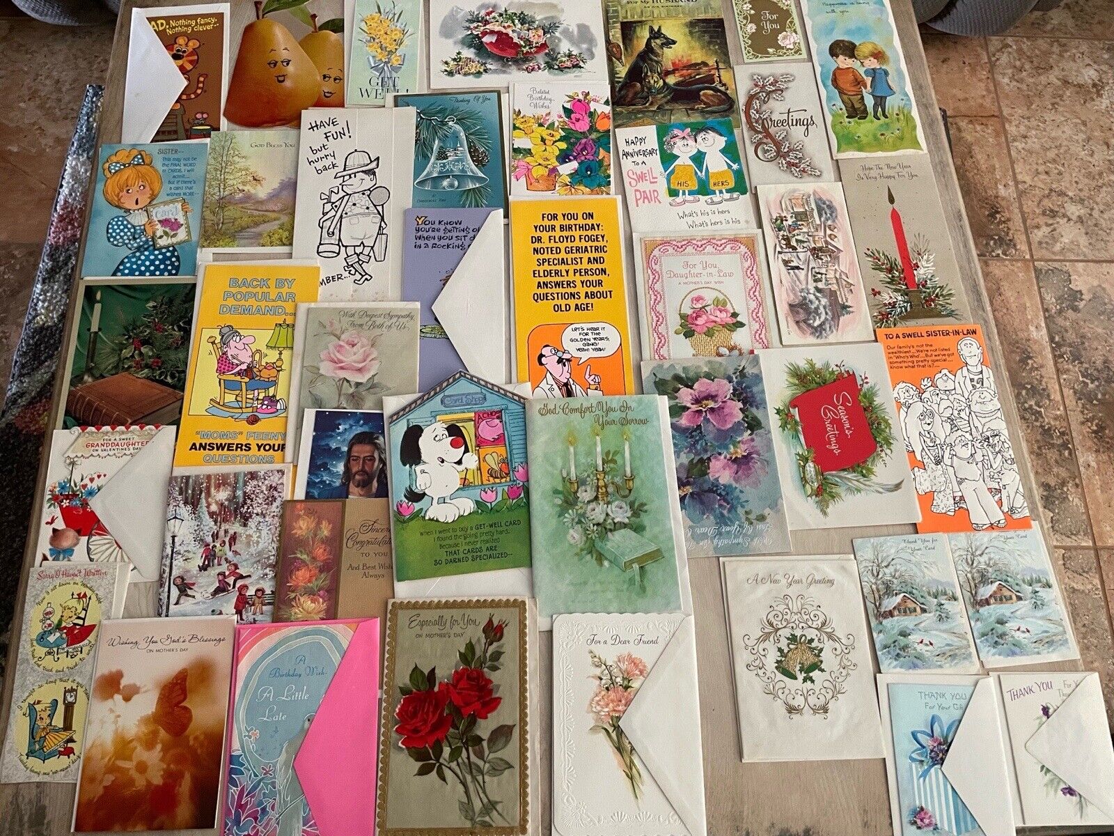 59 Vintage All Occasion Greeting Cards UNUSED