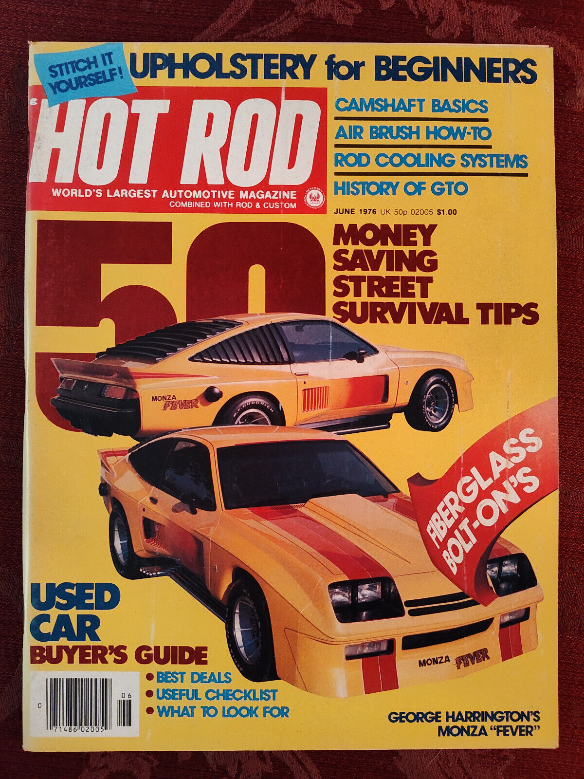 Rare HOT ROD Car Magazine June 1976 Chevy Monza Fever 914/302 Porsche Road Test