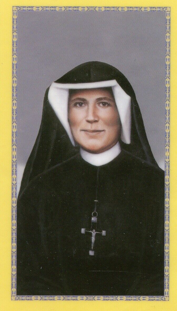 St. Faustina - Relic Laminated Holy Card - Blessed by Pope Francis 