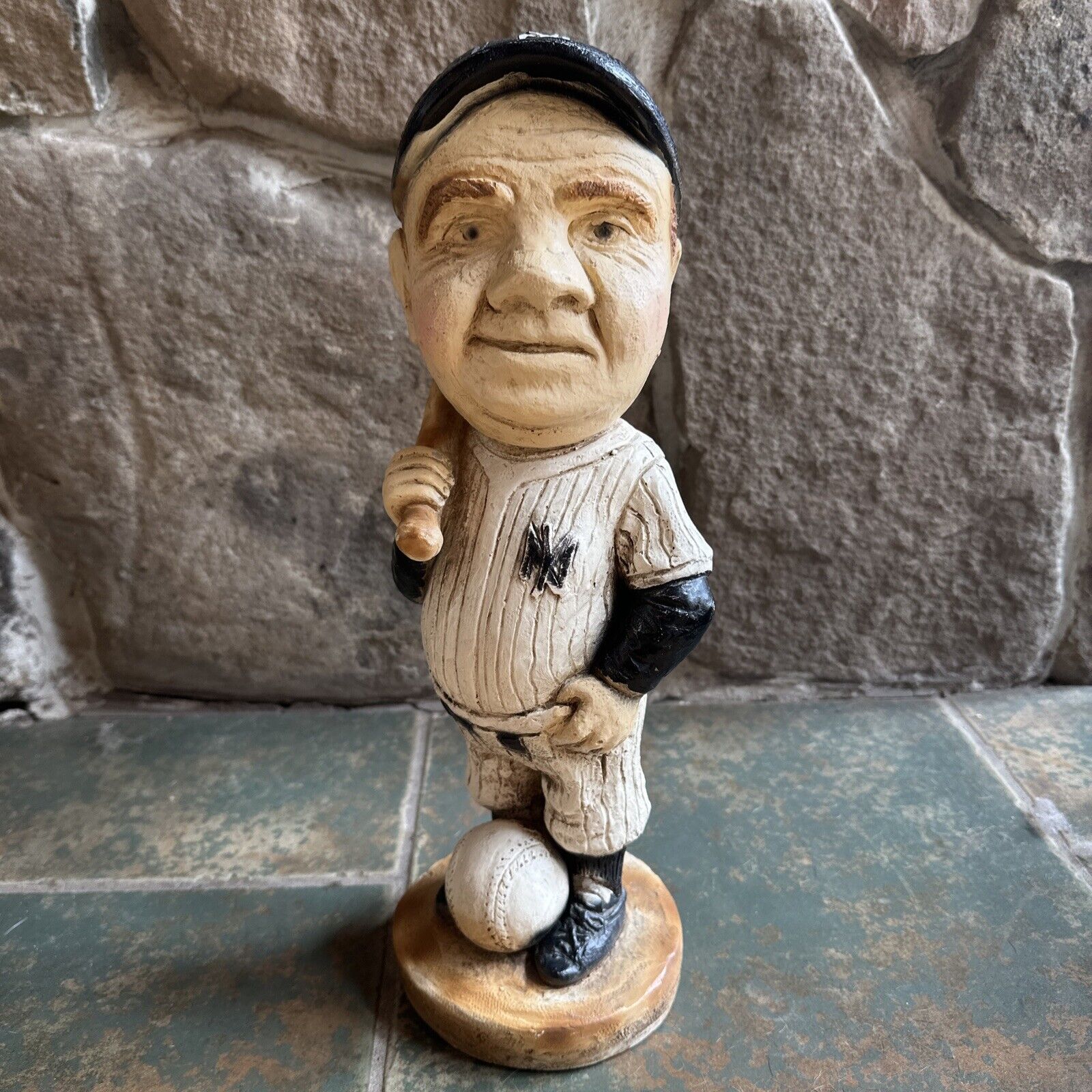 Babe Ruth Chalkware Statue Vintage Esco 1970s 15in 6.8lbs New York Yankees Rare