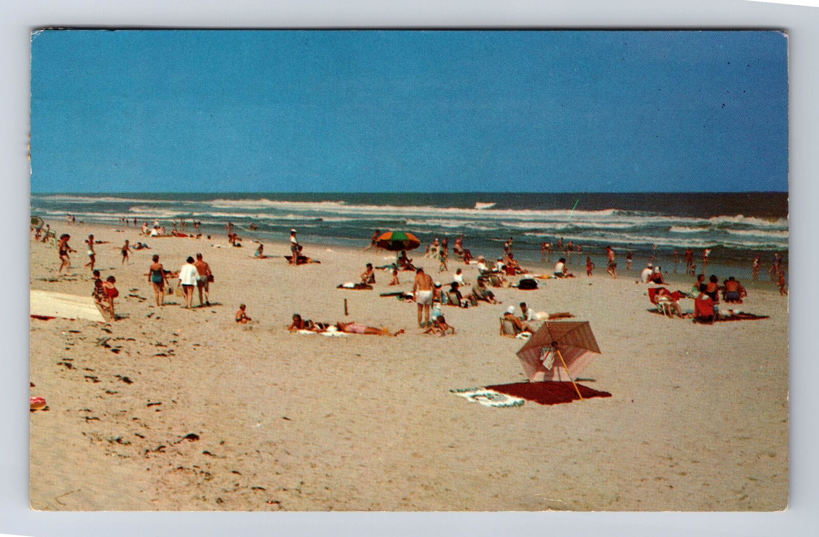 Avalon NJ-New Jersey, Beach and Surf, Sunbathing, Antique Vintage c1962 Postcard