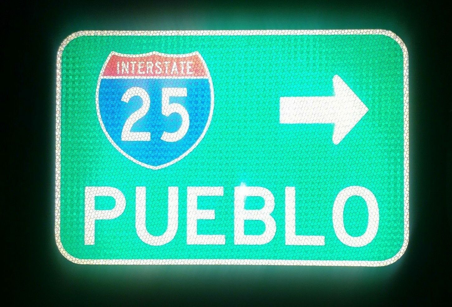 PUEBLO Interstate 25, Colorado route road sign 18\