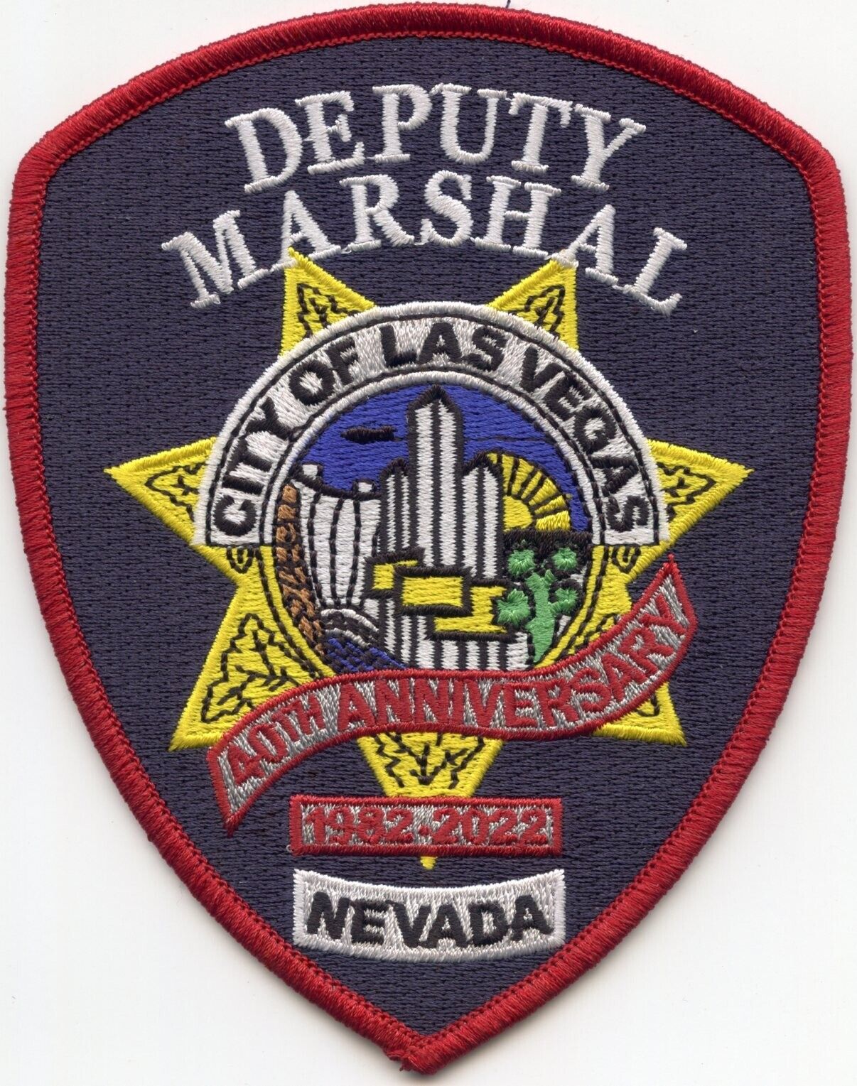 LAS VEGAS NEVADA 40th Anniversary DEPUTY MARSHAL police PATCH