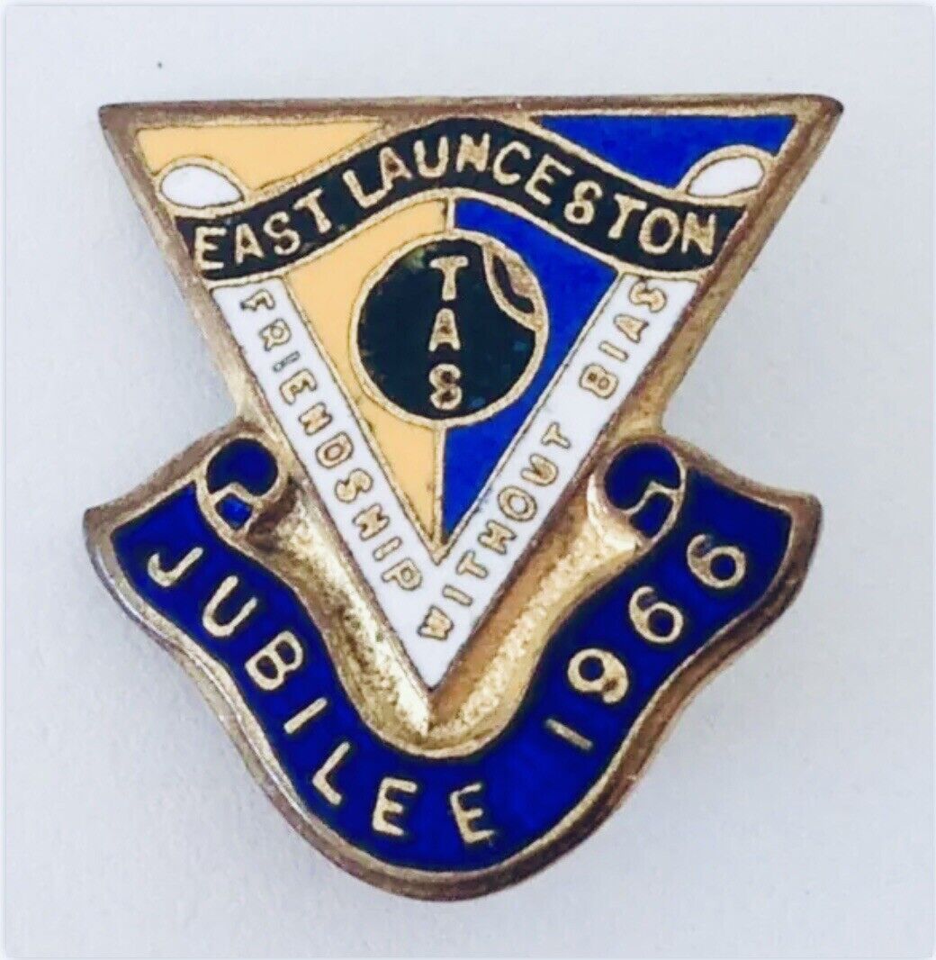 East Launceston Tasmania Bowling Club 1966 Jubilee Friendship Badge Pin (L27)