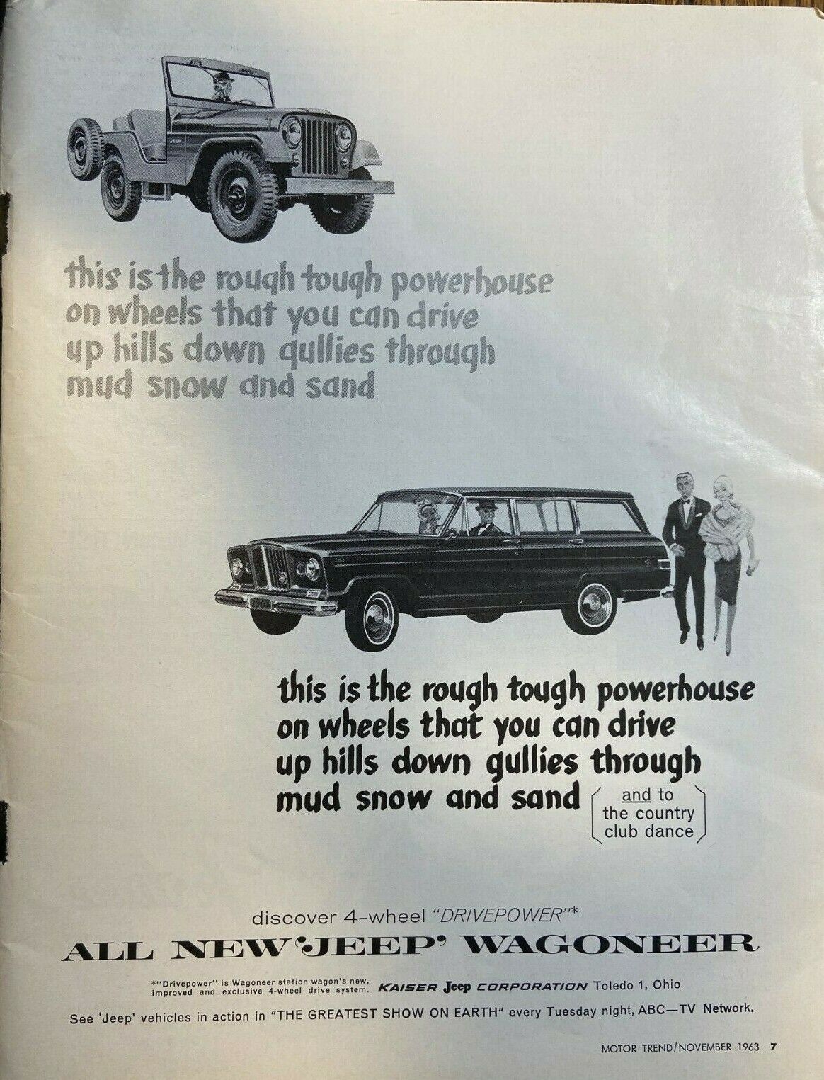1963 Advertisement Kaiser Jeep Wagoneer