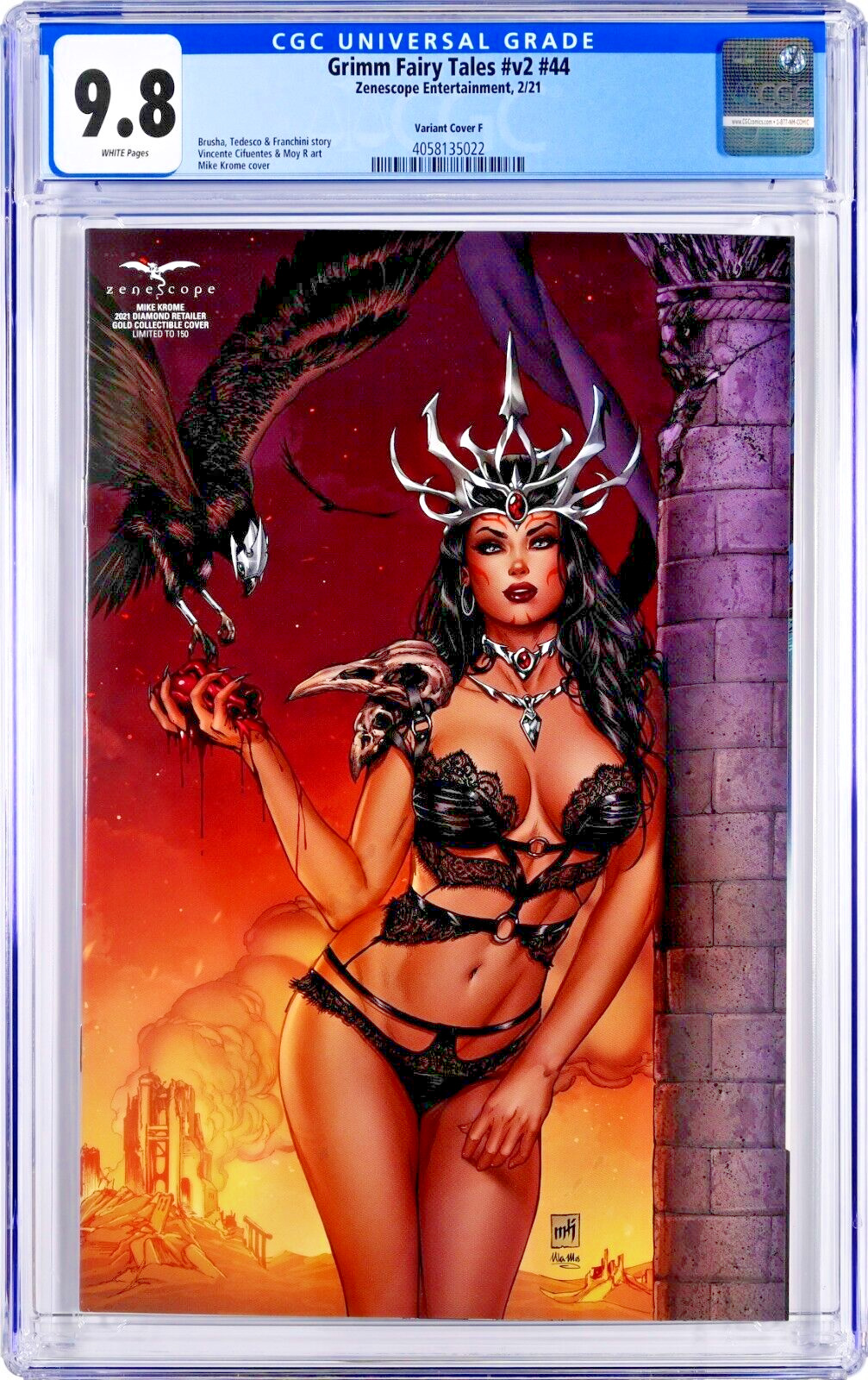 Grimm Fairy Tales v2 #44 CGC 9.8 (2021, Zenescope) Mike Krome Variant Cover F