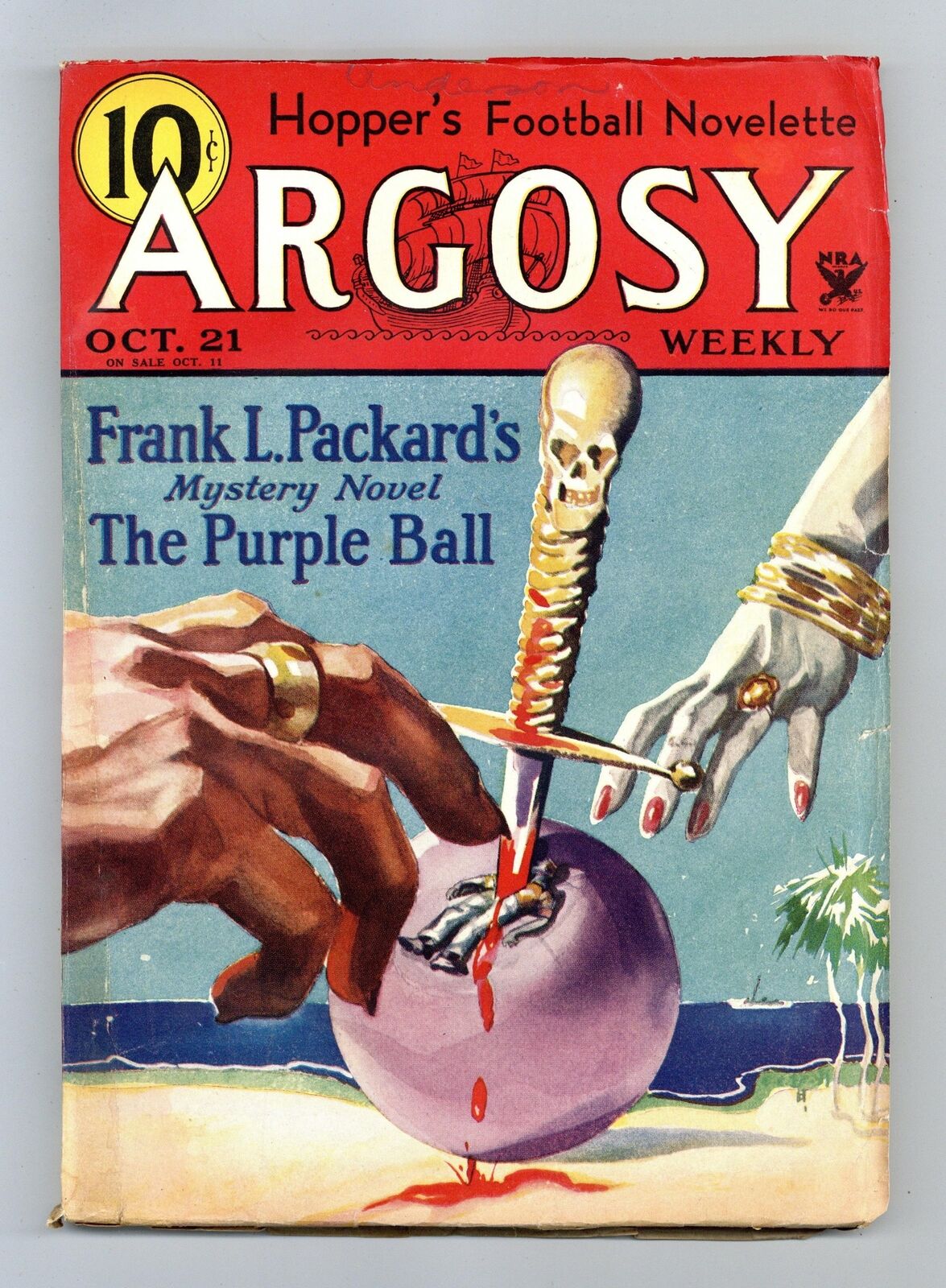 Argosy Part 4: Argosy Weekly Oct 21 1933 Vol. 242 #1 VG 4.0