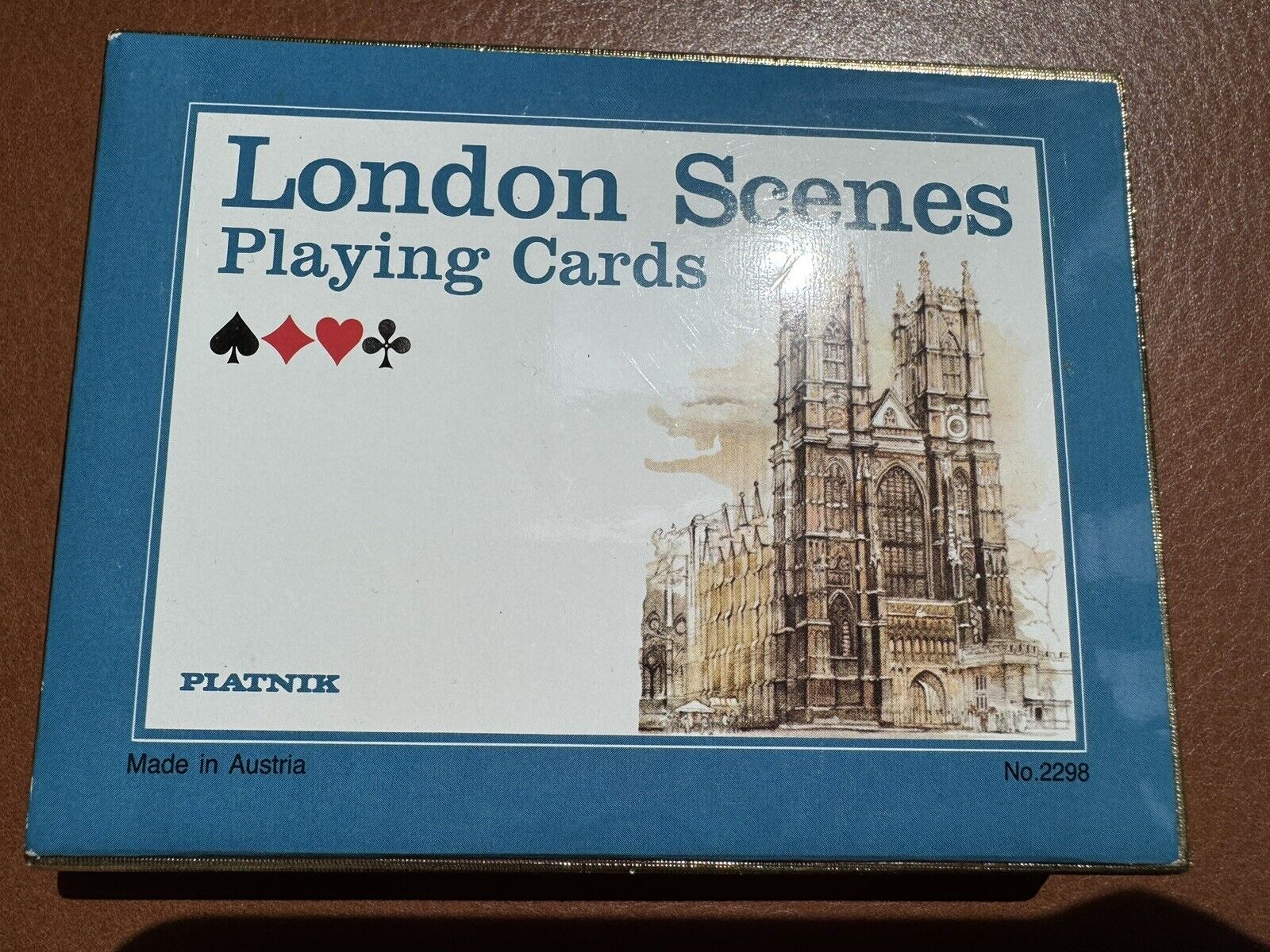 Vintage SEALED Piatnik London Playing Cards Double Deck Bridge.  Made in Austria