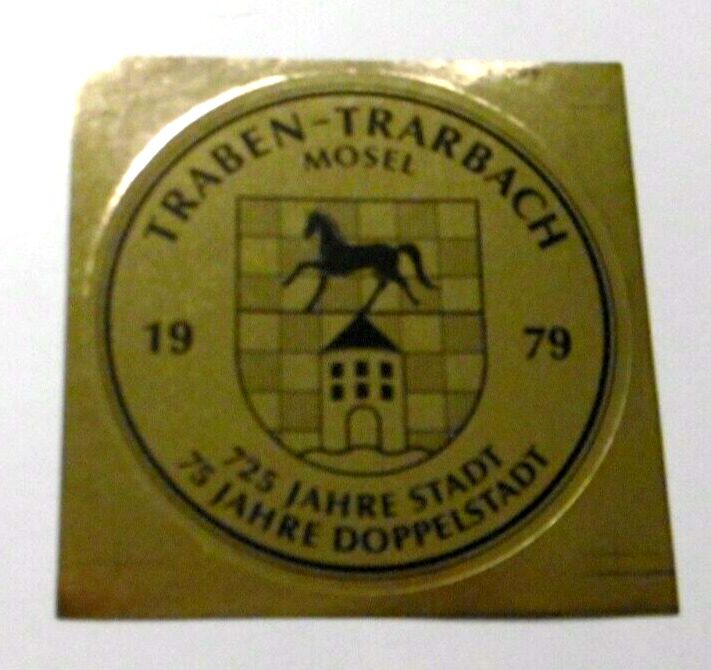 Souvenir-Aufkleber Traben-Trarbach 725 Year City 1979 Mosel Rhineland-Palatinate