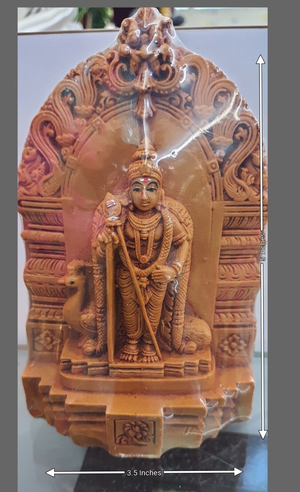 Lord Murugan Hindu Statue 5 Inches with polyresin finish