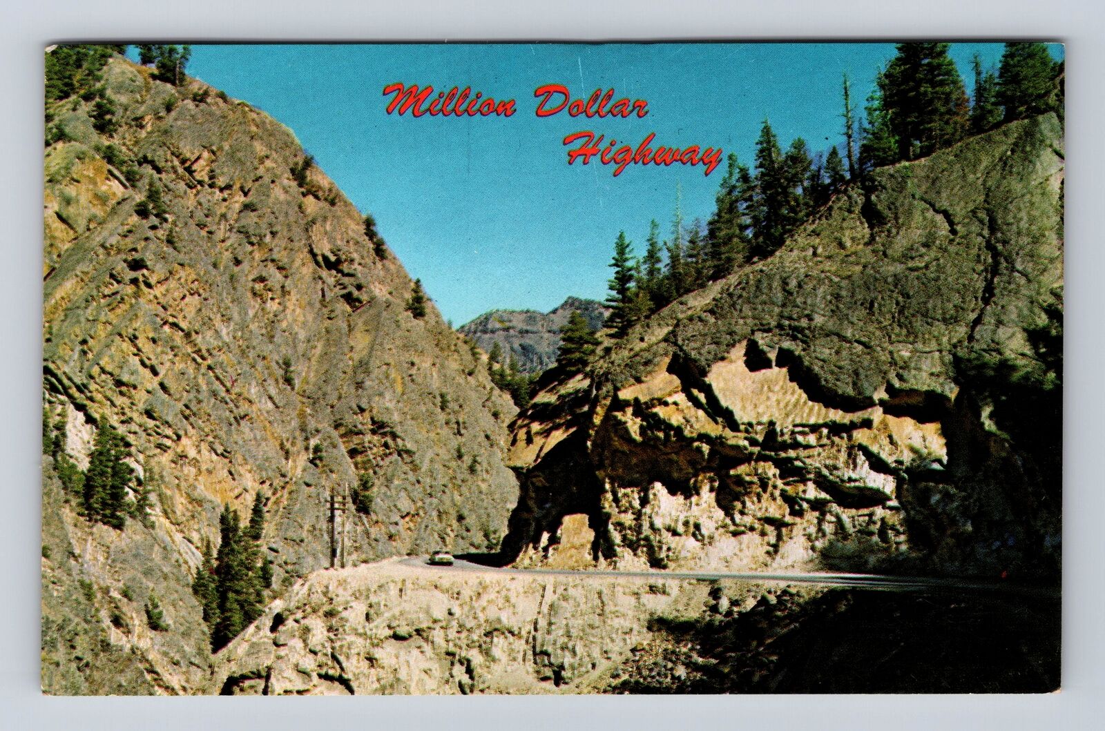 Ouray CO-Colorado, Million Dollar Highway, Antique Vintage c1967 Postcard